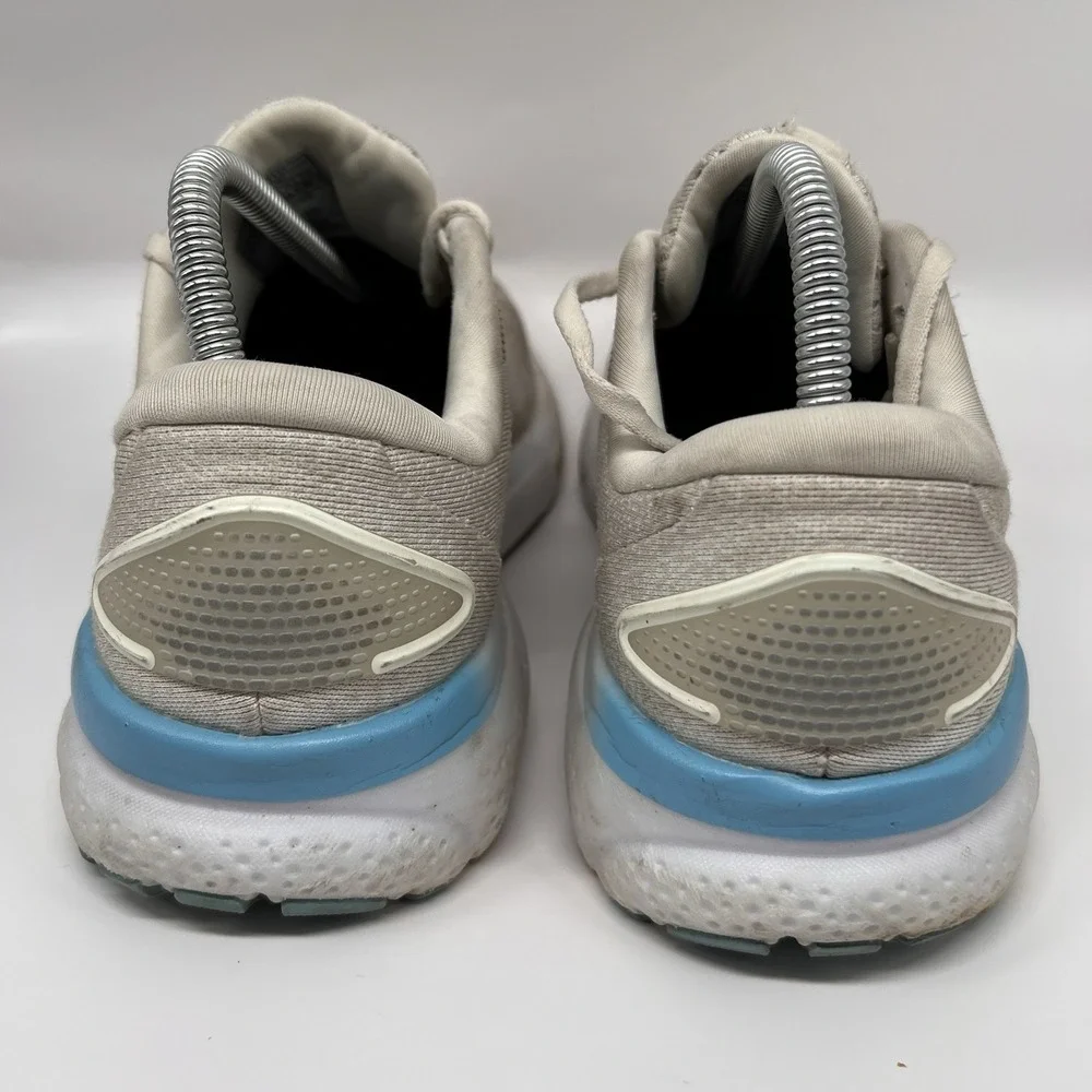 Brooks Ghost 16 Womens Running Shoes Grey Blue Walking Comfort Sneakers Size 9.5